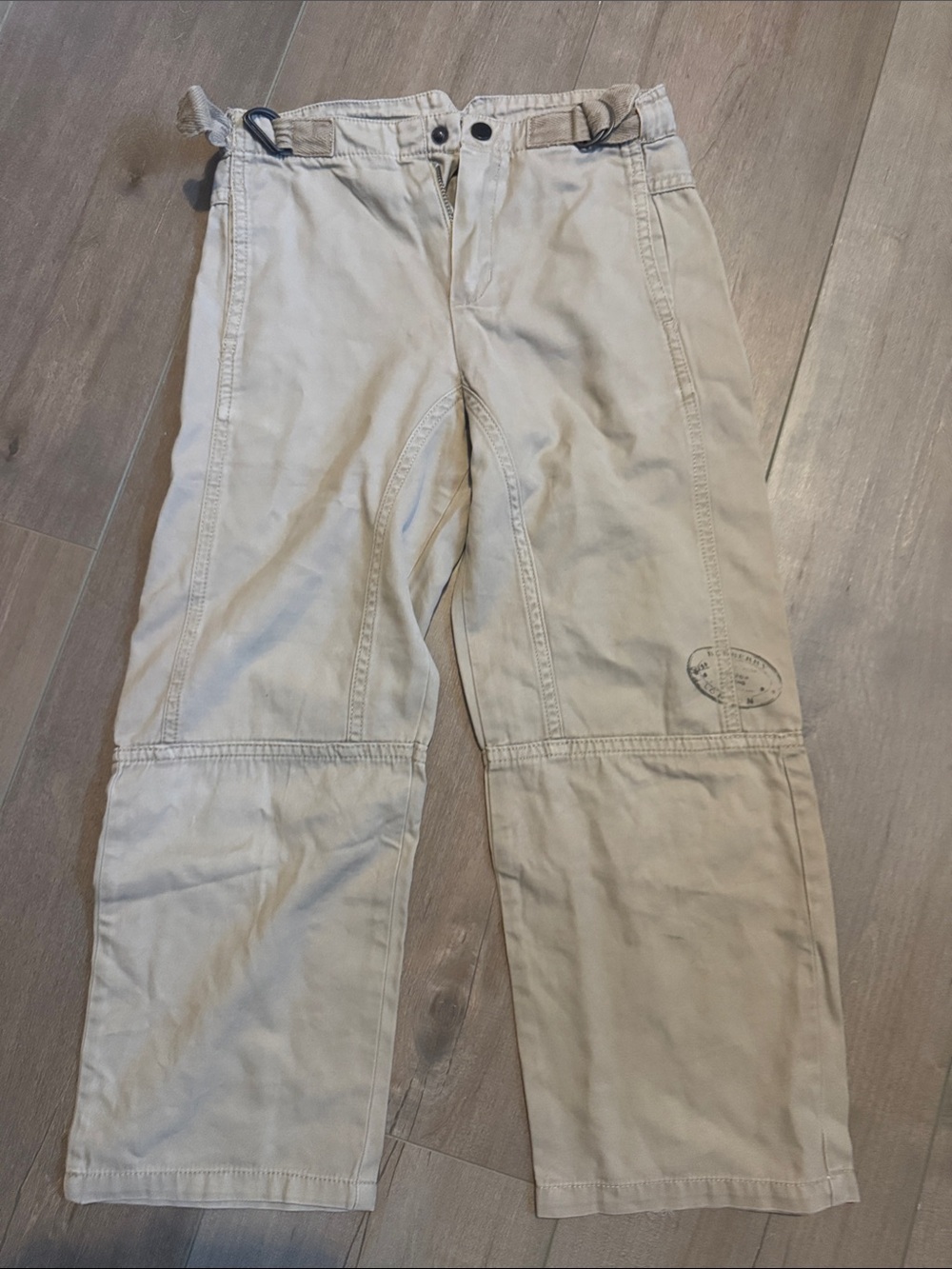 Kids Beige Utility Pants - Casual Workwear